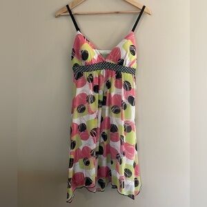 Johnny Martin Polka Dots Mini Dress Breezy Colourful Light Cute #0066